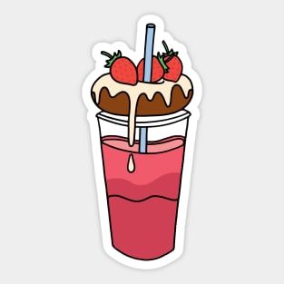 Donut and Smoothie Cup Sticker